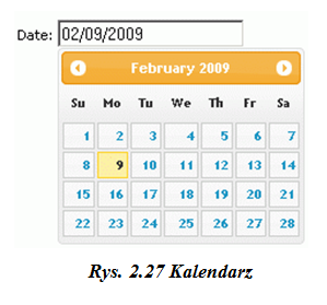 Kalendzarz w jQuery UI